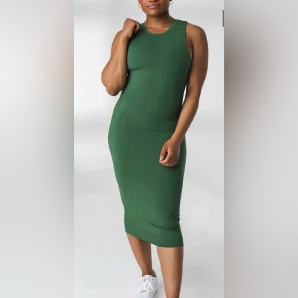 Vitality x Balance Green Bodycon Midi Dress